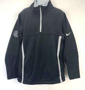 Nike Golf Black Therma Fit Pullover - Youth Boy’s Small - 1/4 Zip - Picture 1 of 8
