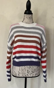 J + L John + Jenn Women's Small Striped Sweater Multicolor 100% Cotton Size XS - Picture 1 of 7