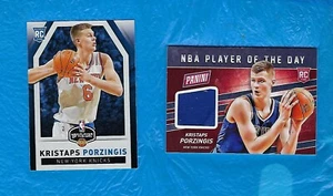 KRISTAPS PORZINGIS 2016 PLAYER OF THE DAY RELIC & ROOKIE CARD ! ! - Picture 1 of 2