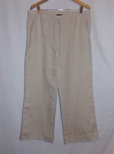 Pantalones de lino Moda International para mujer talla mediana - Imagen 1 de 5