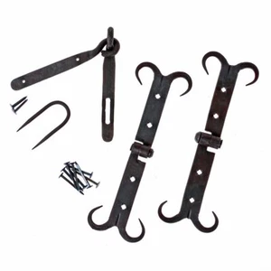 Wikinger-Scharnier-Set Moustache, Wikinger, Scharnier, Beschläge, Truhen - Picture 1 of 3