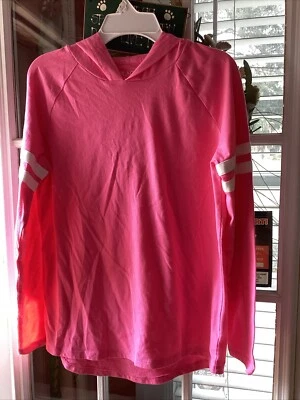 Camisa Pullover Children's Place Girls Con Capucha Manga Larga Talla 16 XXL Rosa Blanca Foto 1 de 4