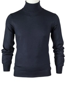 SOBS Jersey de cuello alto en lana virgen negro - Imagen 1 de 14