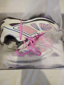 Henselite Ladies Bowls Shoes White Violet Cyan Size US AU 6.5 BRAND NEW - Picture 1 of 8