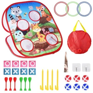 Foldable Bean Bag Toss Game Toy Set Outdoor Activity for Kids Backyard Toys - Picture 1 of 21