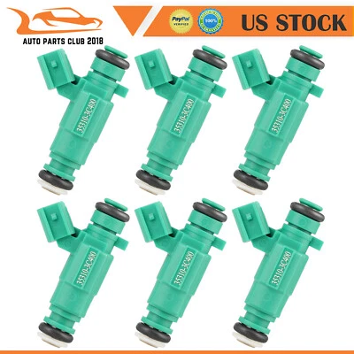 6 inyectores de combustible para Hyundai Santa Fe 2010-2012 para Kia Sorento 2011-2013 3,5 L Foto 1 de 4