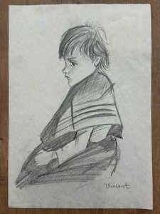 Tableau papier technique mixte hollandais (fait main) Vincent van Gogh signé et estampillé - Photo 1/2