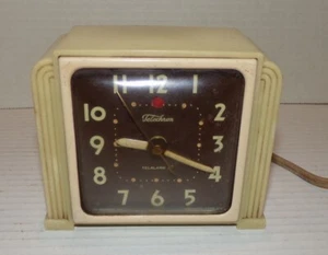 Reloj despertador vintage Telechron 7H135 TELALARM JR ART DECO MCM FUNCIONA MUY BIEN - Imagen 1 de 10