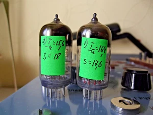 Matched pair HF triode 6S3P-E / PC86 /   EC86 / WE417A  1970. - Picture 1 of 8