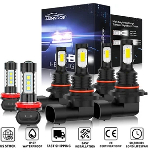 9005 9006 H11 LED Bulb For Honda Accord 2006-2012 Headlight Hi/Lo beam+Fog Light - Picture 1 of 12