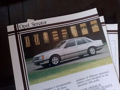 OPEL SENATOR brochure originale In Italiano Cartella Completa 4 Allegati  - Immagine 1 di 4