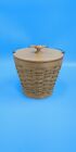 Longaberger Classic Autumn Pail Basket With Plastic Insert & Lid 