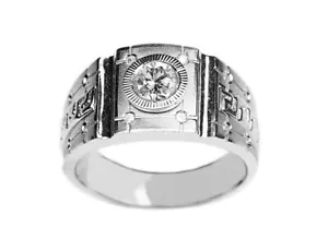 Anello da uomo in argento sterling 925 con zirconi aquilone matrimonio - Foto 1 di 3
