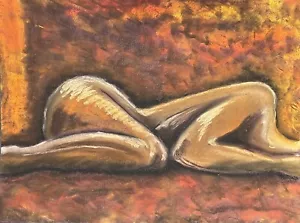 “A Nude” Pastel Drawing On Paper - Just Wonderful - Picture 1 of 8