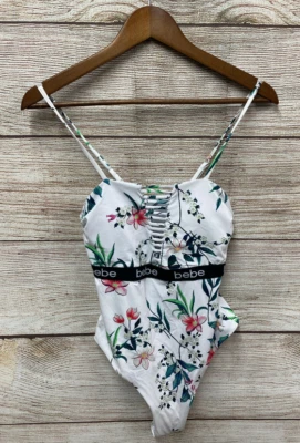 Купальник Bebe женский размер маленький тропический цветочный принт цельный купальник новый - Изображение 1 из 3
