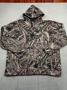 Realtree Hoodie Sweatshirt Mens Extra Large Green Max 5 Camo Hunting Outdoor - Picture 1 of 9