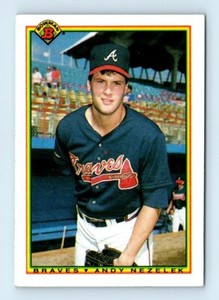 1990 Bowman Andy Nezelek Atlanta Braves #3