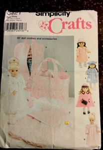 Simplicity Doll Clothes PATTERN Accessorie 18 in 5421 Vintage in 2003 UNCUT - Picture 1 of 3