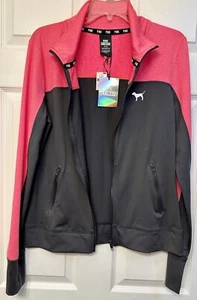 Victorias Secret PINK Ultimate Yoga Jacket Womans Medium Pink & Gray Full Zip M - Picture 1 of 9
