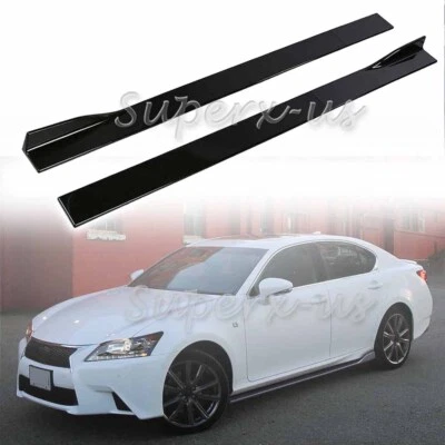 For Lexus GS350 GS450h F Sport 13-15 Side Skirts Extension Splitters Spoiler Lip Foto 1 de 4