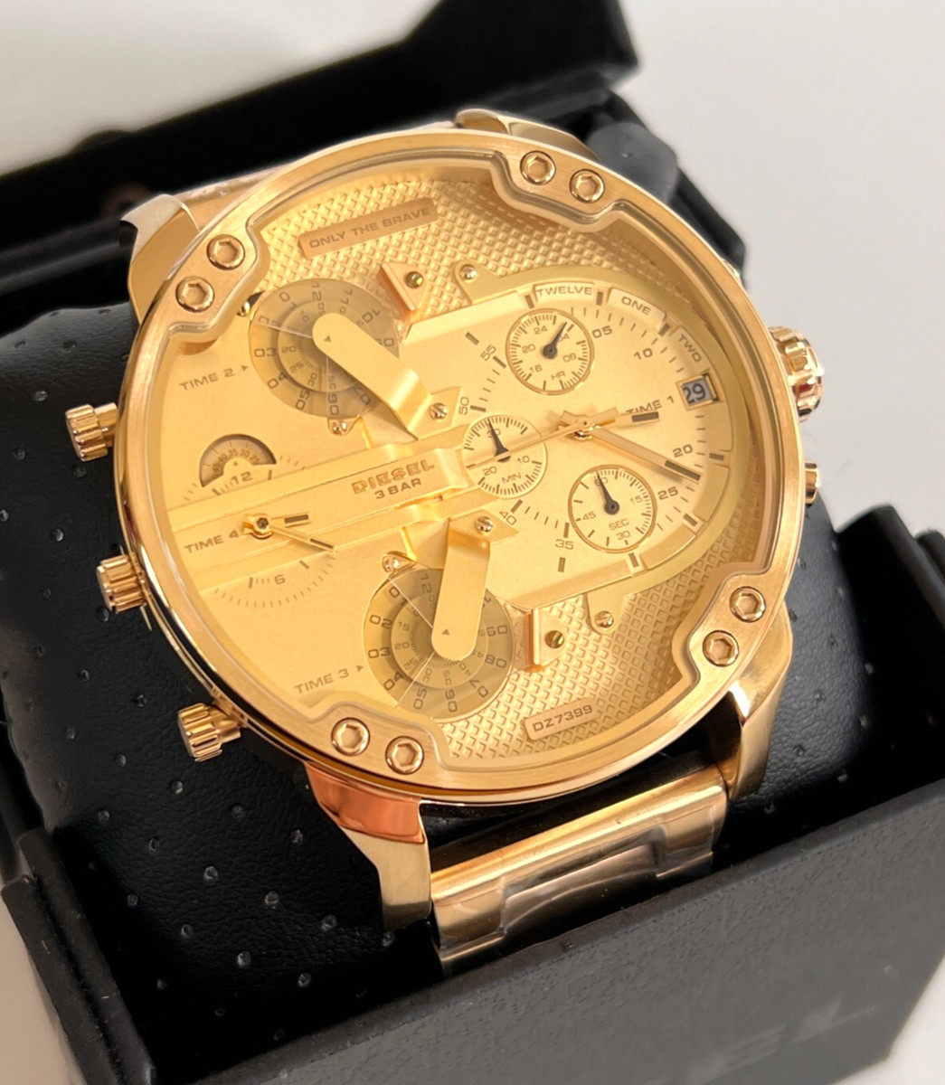 Diesel Watch Pulsera Reloj Diesel Mr Daddy Dorado Diesel Daddy