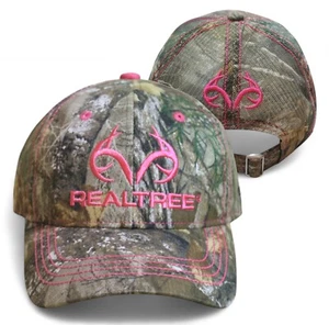 Realtree Edge Pink Antler Logo Camo Mesh Back Wicking Sweatband Womens Hat Cap - Picture 1 of 9