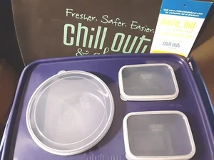 Chill Out and About Server 8pc Set With Carrying Case Purple In Color - Picture 1 of 2