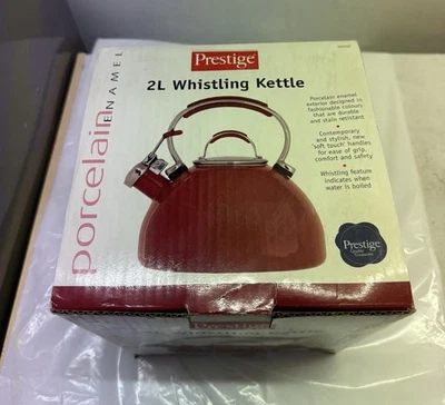 Prestige 2L Red Whistling Kettle (New) - Image 1 of 4