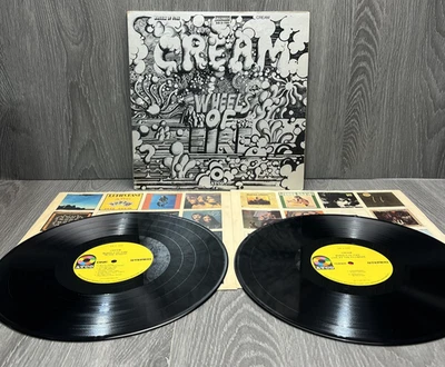 Vintage Cream Wheels of Fire 2xLP Vinyl Album 1968 ATCO SD 2700 Psychedelic Rock Foto 1 de 4