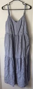 Old Navy Cami Dress Blue And White Gingham Dress Medium Cottagecore Prairie - Bild 1 von 8