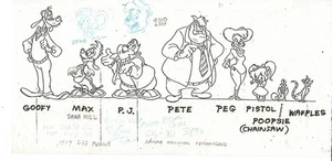 GOOF TROOP Disney Production Animation Drawing from Animators Estate anime o27 - Picture 1 of 1