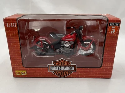 Maisto Harley Davidson 1948 FL Panhead Motorcycle 1:18 Series 5 #31360 - Image 1 of 4