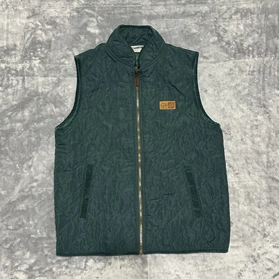 Ducks Unlimited Men’s Green Quilted Vest Size Medium Full Zip Pockets - Image 1 of 4