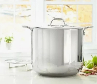 Princess House Olla Stock Acero Inoxidable 40 Qt con Estante de Vapor 5841 Olla Nuevo Foto 1 de 4