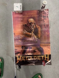Vintage Megadeath Poster 34x22 For Sale Vic Realtors “ Peace Sells” - Picture 1 of 13