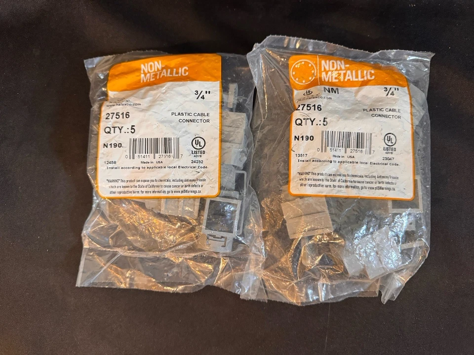 HALEX 27516 5pk 3/4" Cabl Connector -