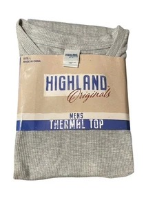 Highland Originals Mens Large Light Grey Thermal Too - Picture 1 of 2