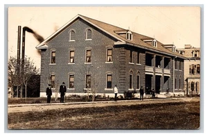 RPPC ~ St. James Missouri Dormitory & Factory Smoke stack. - Picture 1 of 2