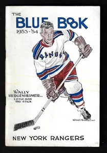 1953-54 New York Rangers Media Guide, Blue Book, Johnny Bower's Rookie - EX+++ - Bild 1 von 3