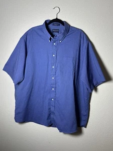 Arrow Dover - Oxford Men Short Sleeve Shirt. Size Big 19 Made Is USA VTG - Picture 1 of 7