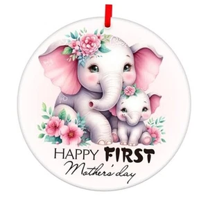 First Mothers Day Ornament Gifts for New Mom - Flower Happy 1st for First - Picture 1 of 8
