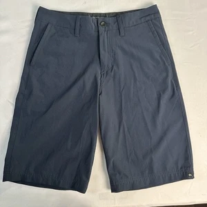 Quiksilver Youth Boy 27 Navy Amphibian Shorts Pockets Belt Loop Flat Front - Picture 1 of 10
