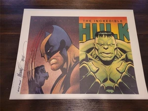 Wolverine/Hulk Druck 20"x26" ungeschnitten Artist Proof signiert von Mike Zeck mit Echtheitszertifikat Marvel - Bild 1 von 10