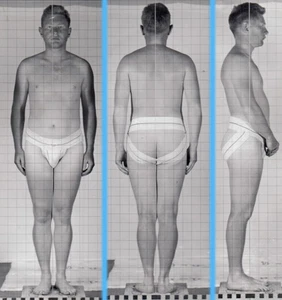 SOFT THICK GINGER ~ 1942 NAVY POSTURE PHOTO NEAR NUDE JOCK SAILOR MAN gay 489 - Picture 1 of 2