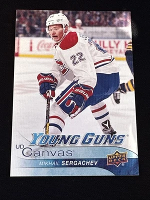 2016-17 Upper Deck UD Canvas Young Guns C100 Mikhail Sergachev Montreal Canadien - Image 1 of 2
