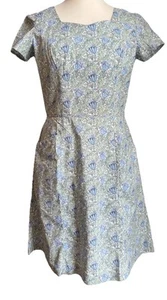 Handmade Women's Dress William Morris Fabric Size 14 - Picture 1 of 13
