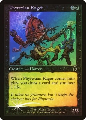 Apocalypse  MTG FOIL  Phyrexian Rager  Magic - Image 1 of 2