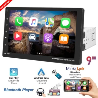9" Autoradio Apple/Android Carplay Single 1Din Bluetooth Autoradio Touchscreen - Bild 1 von 4