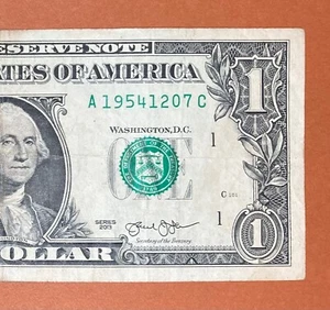 1954 December 7 ( А 19541207 C ) Birthday Note $1 One Dollar Bill - Picture 1 of 3