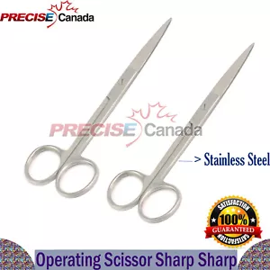 2 Super Cut Operating Scissors 6.5" Straight Sharp Sharp Surgical Instruments - Picture 1 of 2